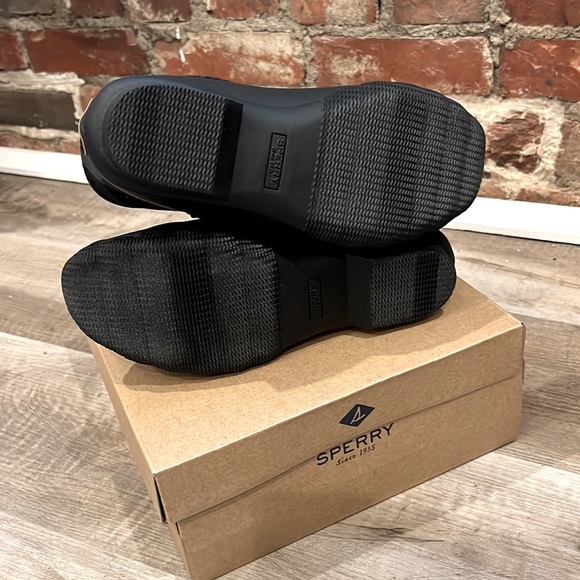 Sperry women’s saltwater Buffalo check duck boot Buffalo plaid wool shaft black - Picture 12 of 13